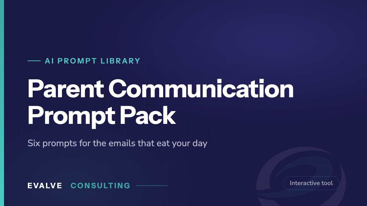 Parent Communication Prompt Pack cover