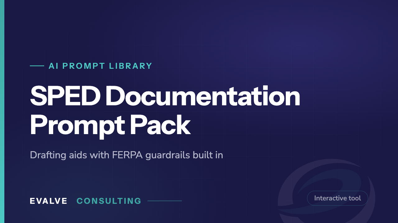 SPED Documentation Prompt Pack cover